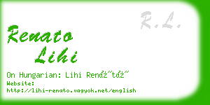 renato lihi business card